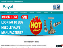 Tablet Screenshot of needlevalveindia.com